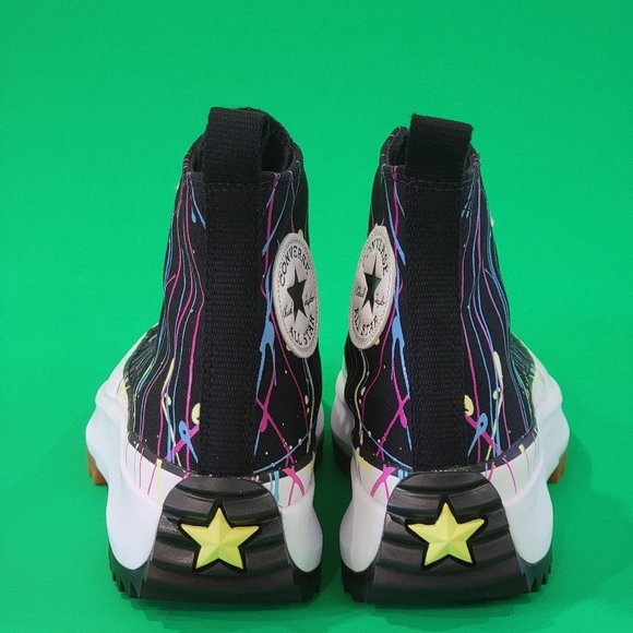 Converse Run Star Hike High 'Splatter Paint' Platform Sneakers 571872C NWT - Picture 5 of 6